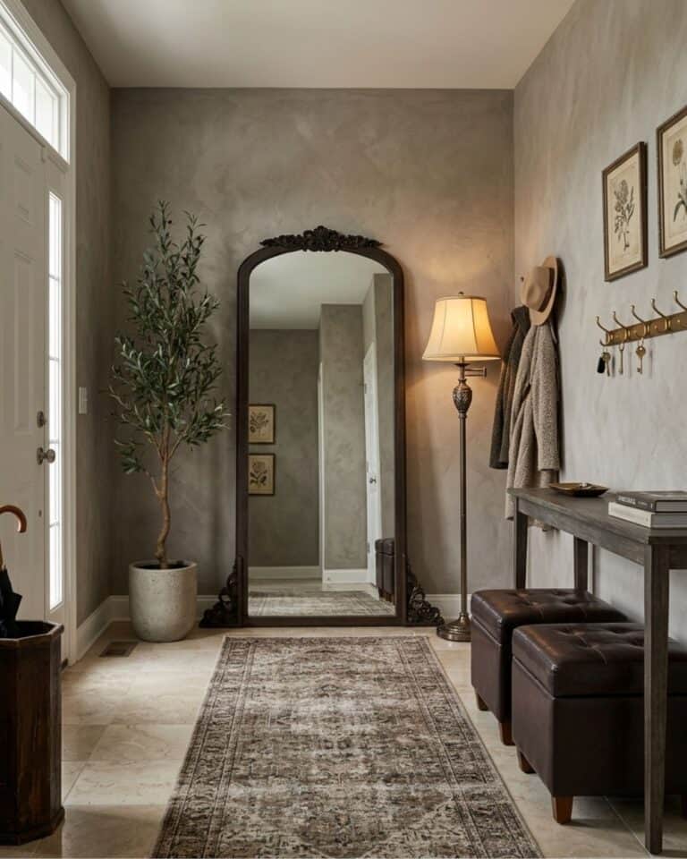 Full Length Mirror Entryway Idea