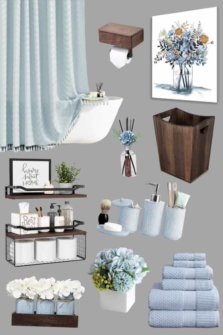 light blue bathroom decor