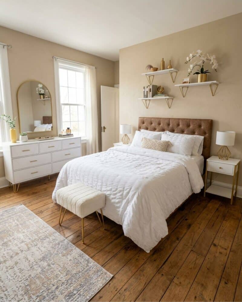 Beautiful White and Gold Bedroom Ideas - Shop The Look