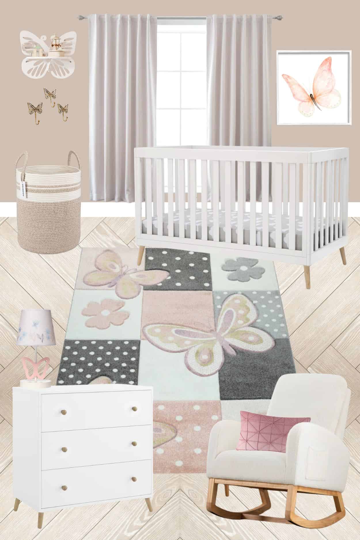 Pink Butterfly Nursery Idea for Your Baby Girl
