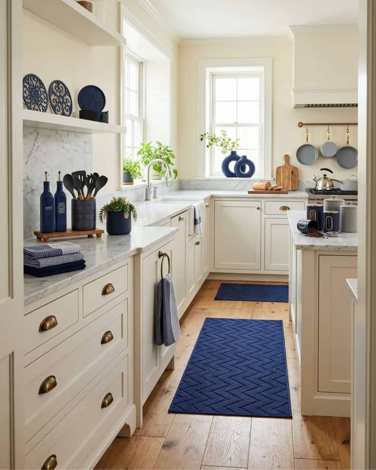 22 Awesome Navy Blue and Grey Kitchen Decor Ideas