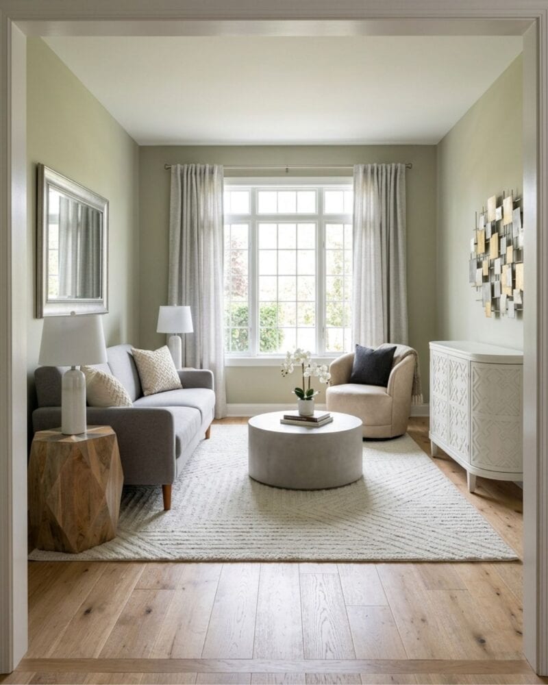 Beautiful White and Gray Small Living Room Design