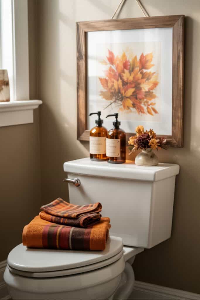 fall bathroom decorations