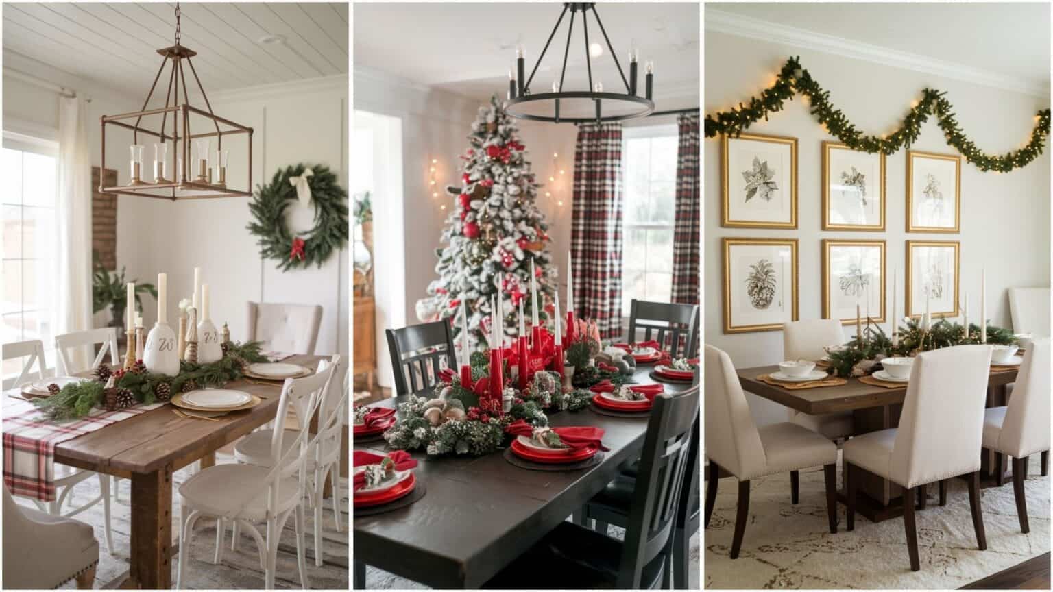15 Festive Christmas Dining Room Decor