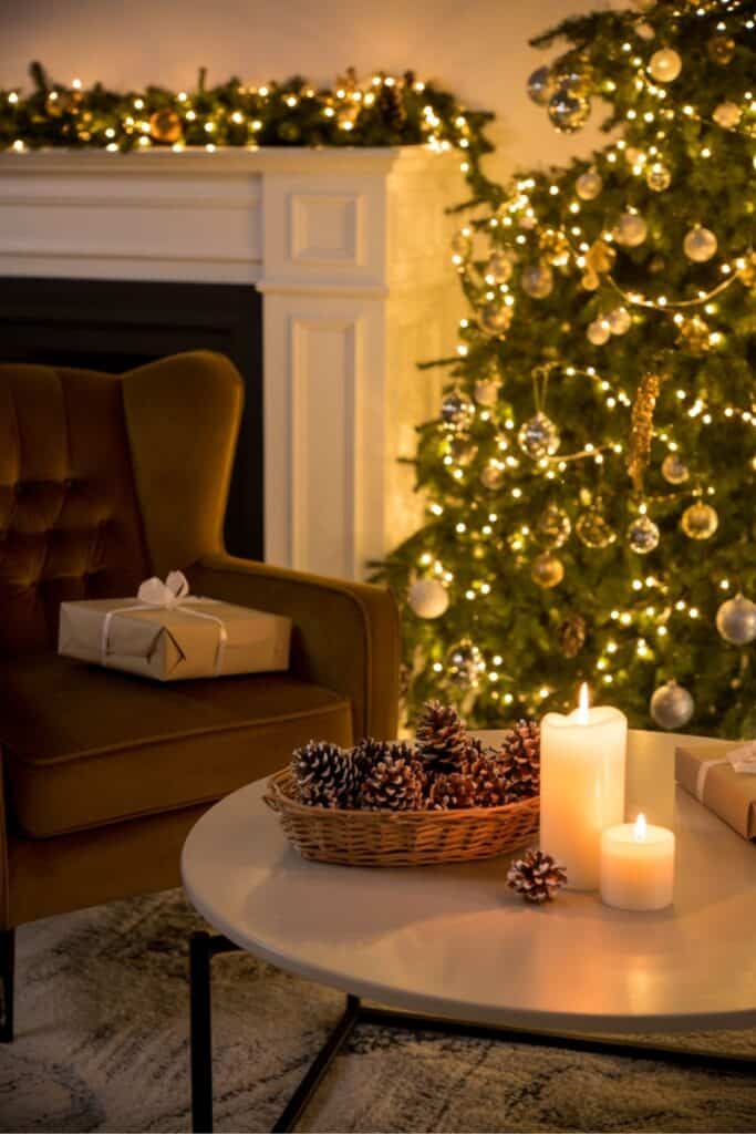 Cozy Christmas Living Room Glow