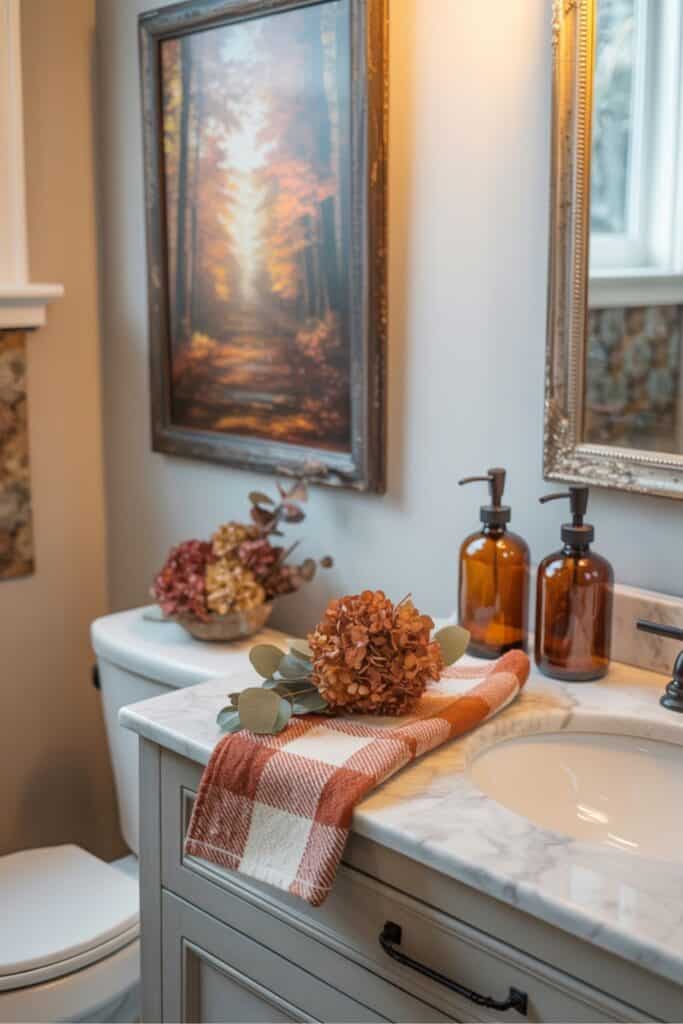 fall bathroom wall art