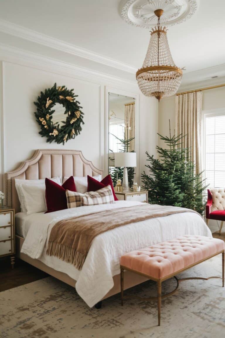 15 Beautiful Christmas Bedroom Decor