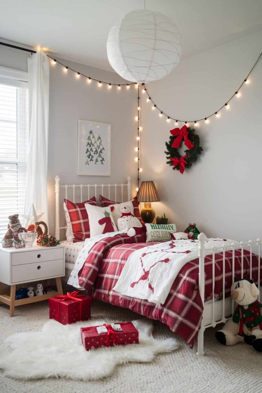 15 Beautiful Christmas Bedroom Decor