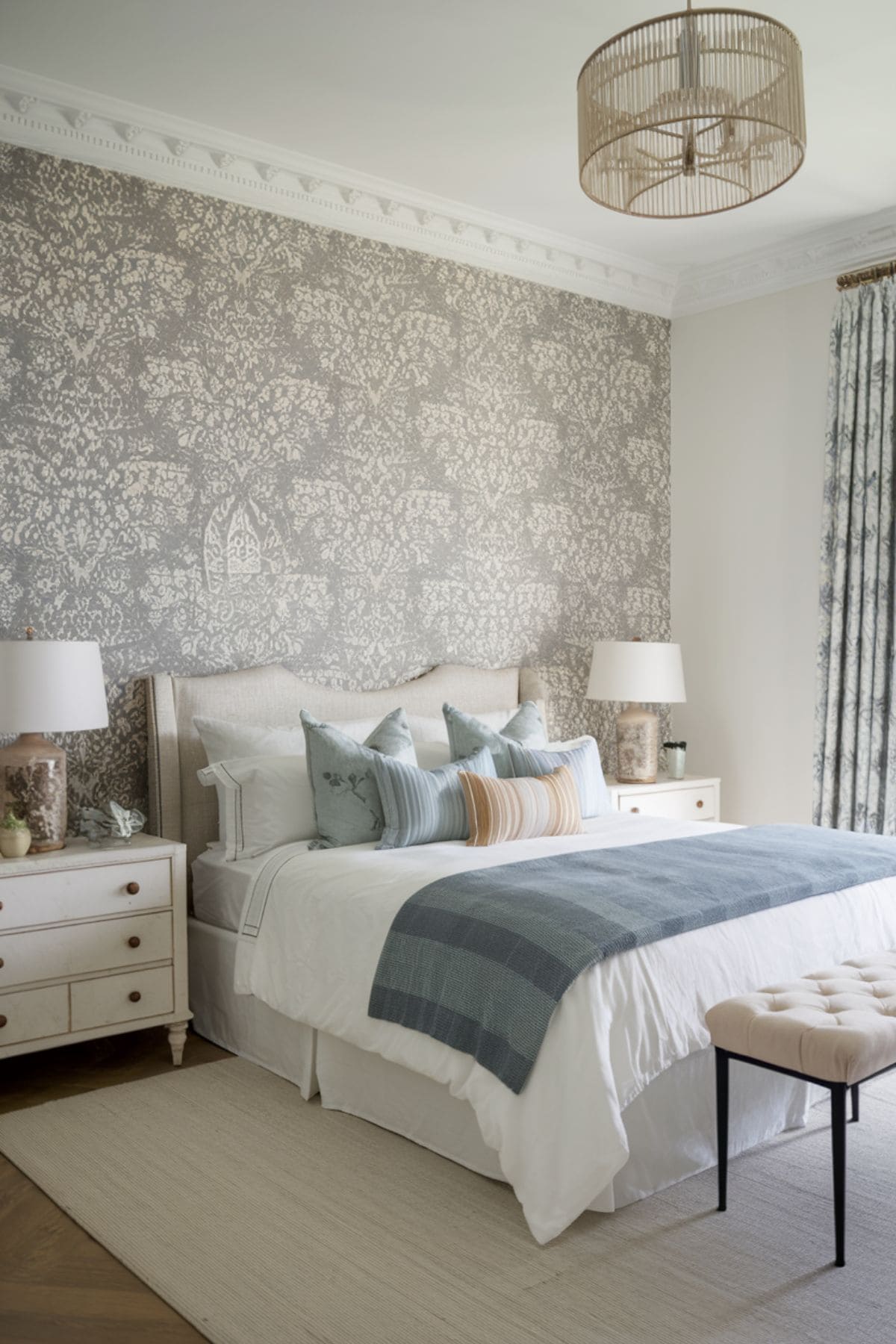 Fabric-Covered Wall