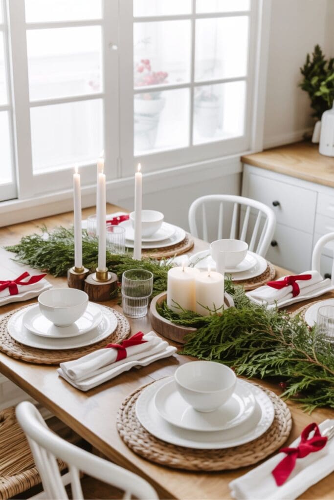 Fresh and Simple Christmas Breakfast Table