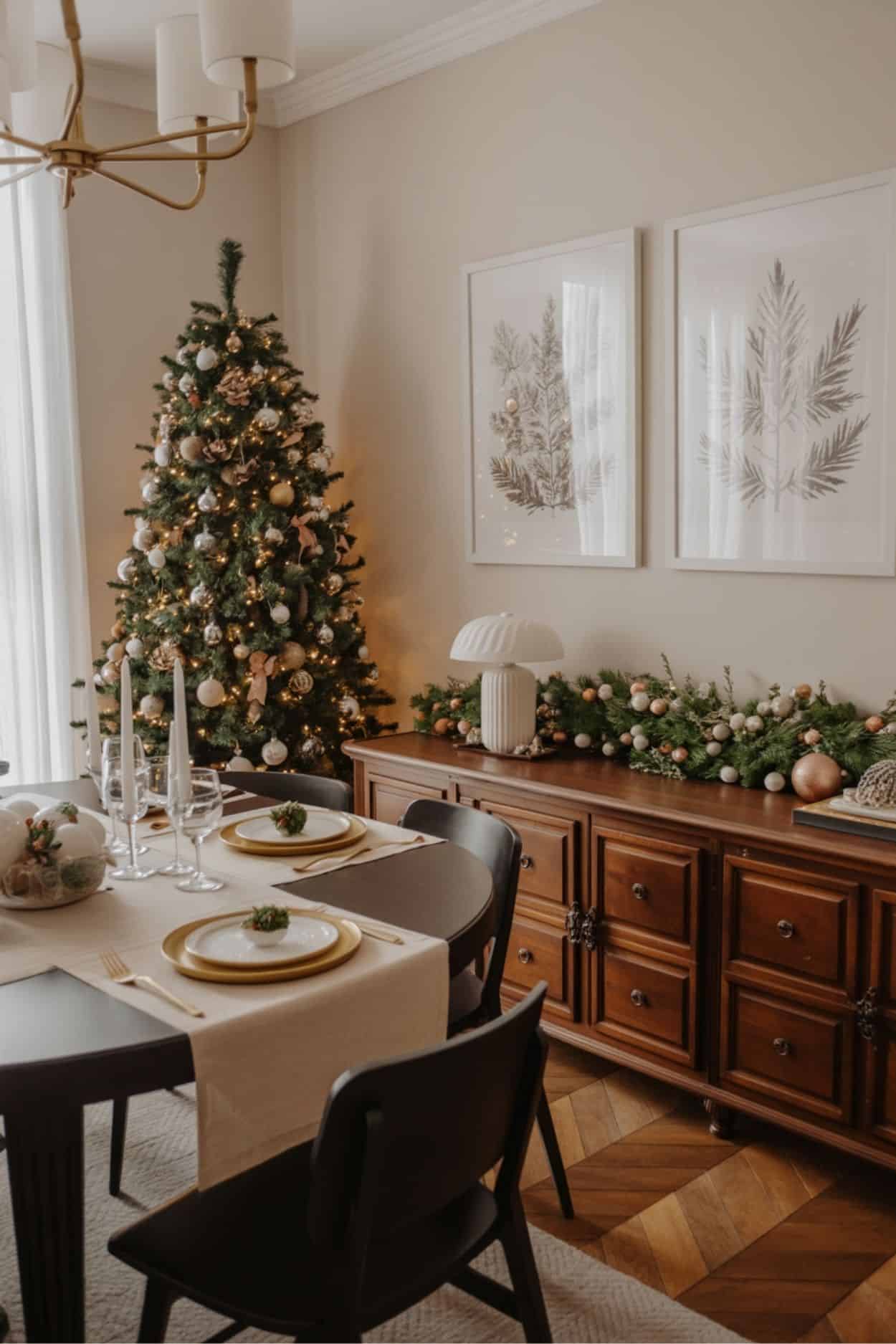 15 Festive Christmas Dining Room Decor