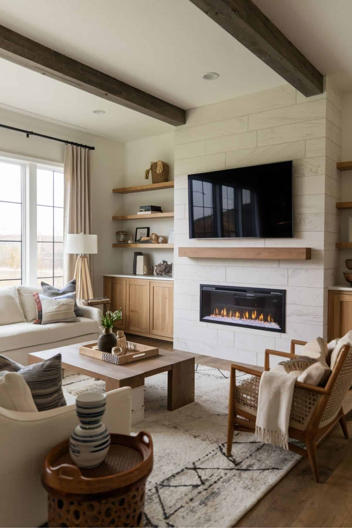 Living Room Decor Ideas With Electric Fireplace