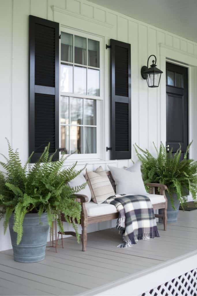 Farmhouse Front Porches For a Cozy Welcome - Abloom Decor