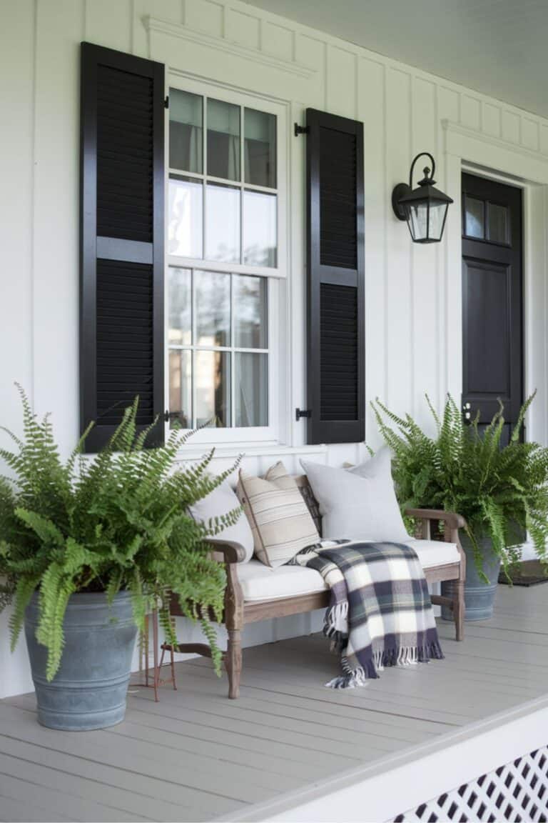Farmhouse Front Porches For a Cozy Welcome - Abloom Decor