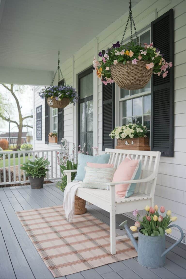 Farmhouse Front Porches For a Cozy Welcome - Abloom Decor