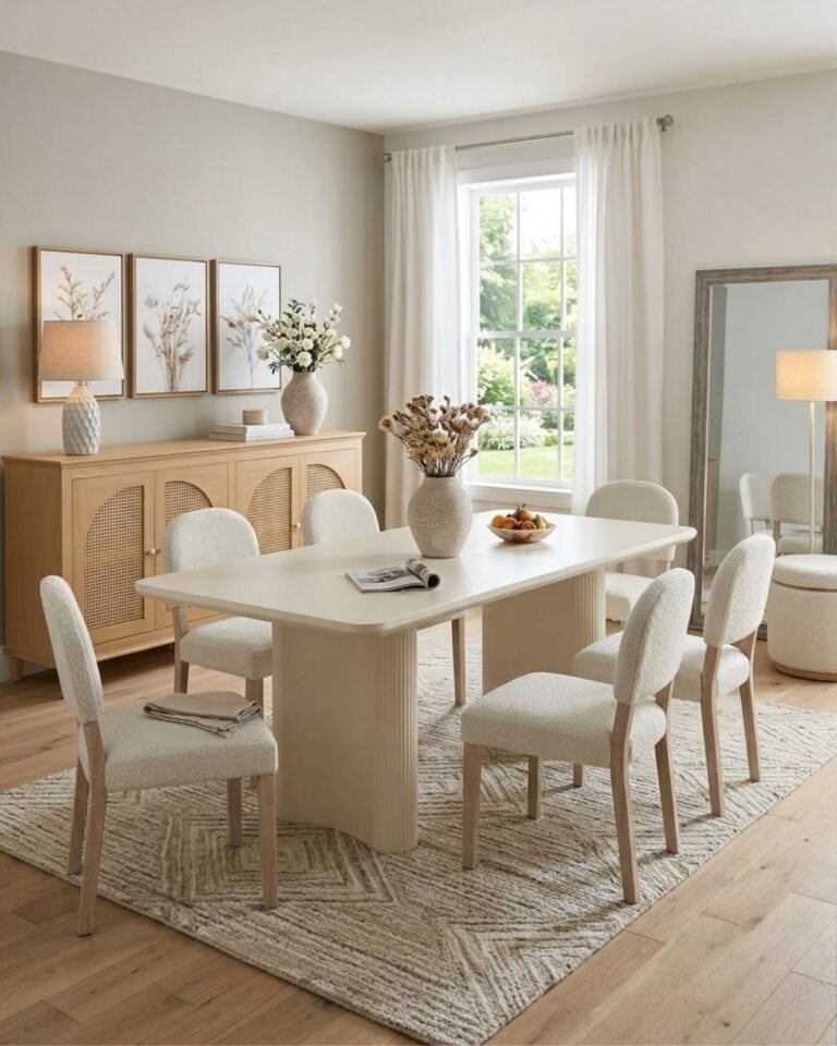 Neutral Dining Room Design Idea