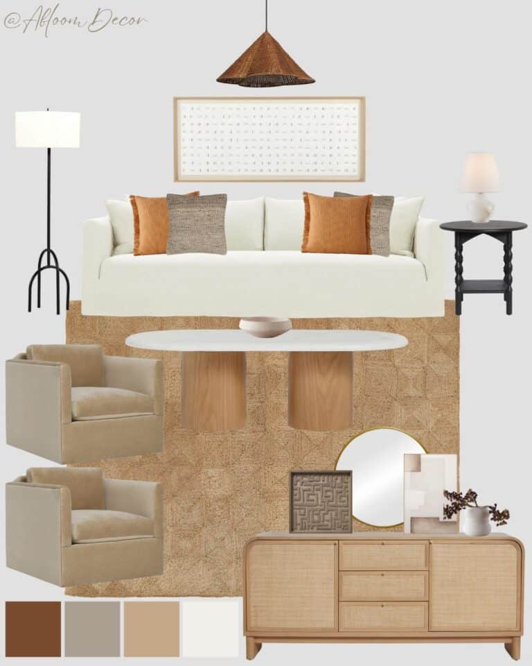 Warm Neutral Living Room Design