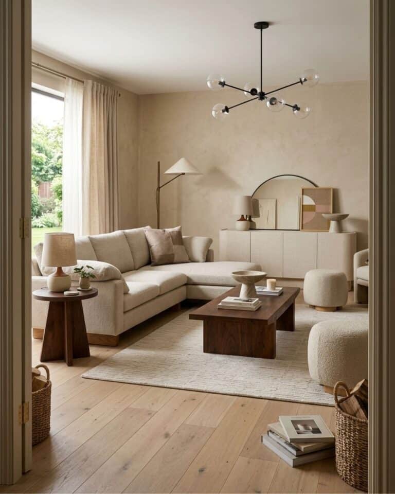 Modern Neutral Living Room Mood Board