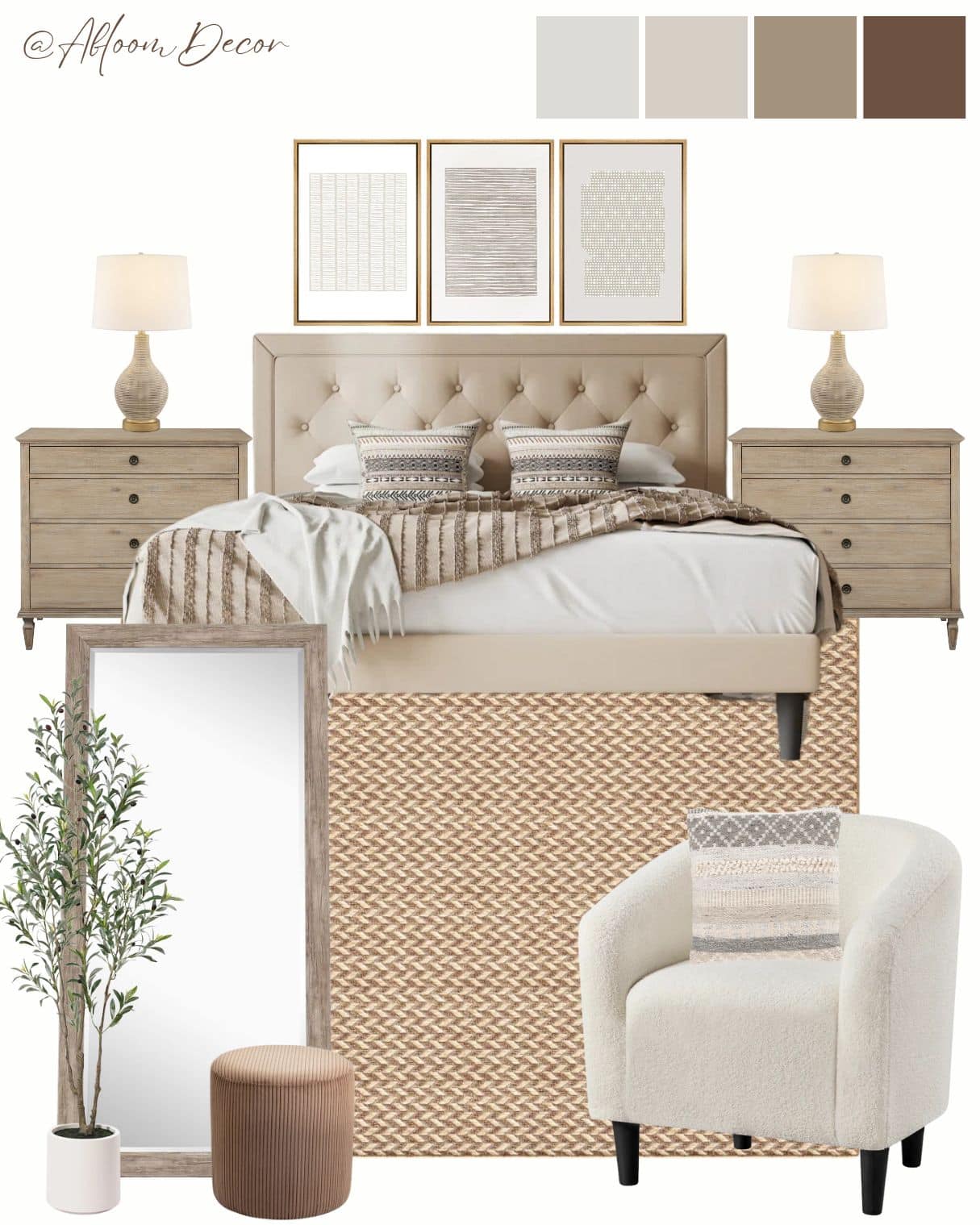 Super Cute Boho Western Bedroom Ideas Mood Board