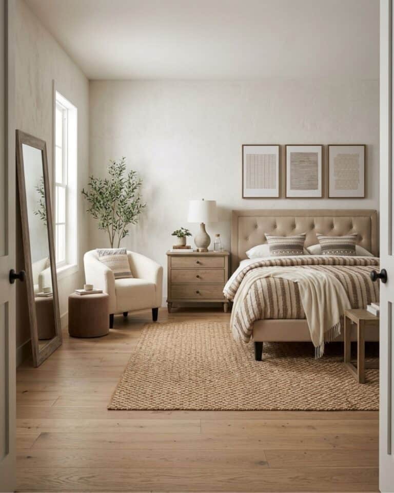 Warm and Cozy Neutral Bedroom Mood Board