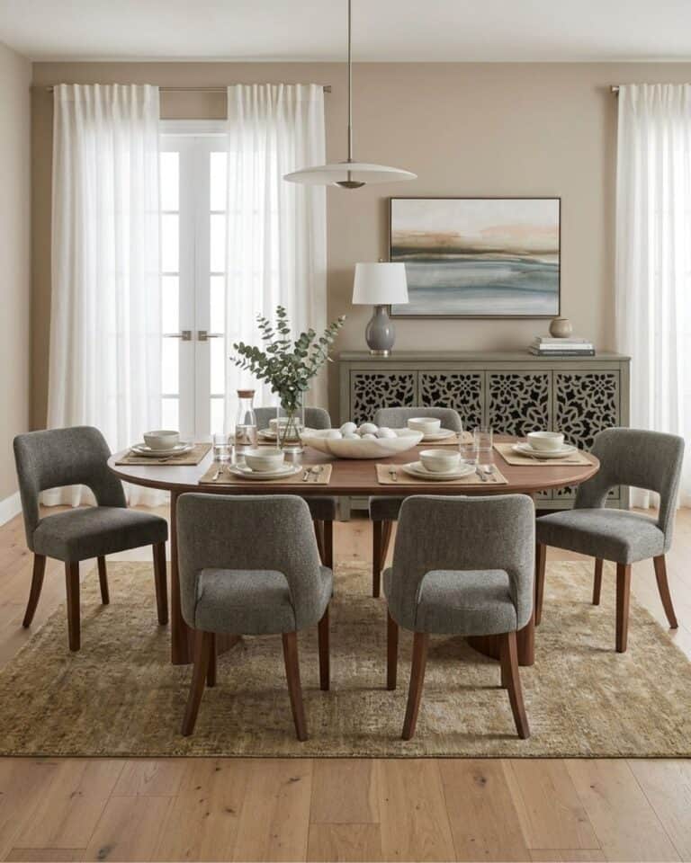Cozy Green Dining Room Design Ideas