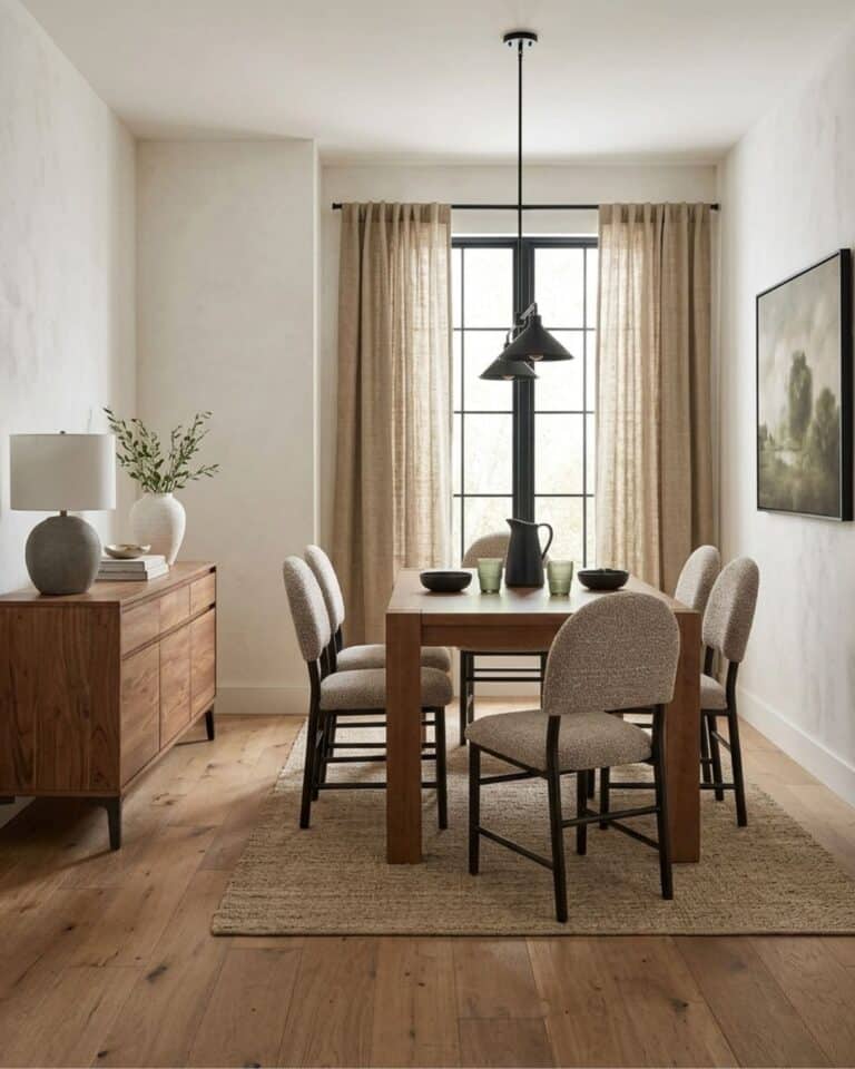 Modern Neutral Dining Room Ideas with Warm Finishes