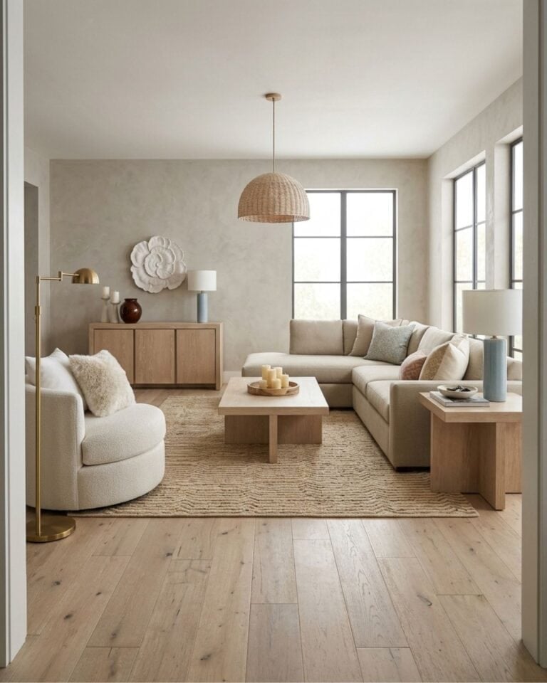 Neutral Coastal Living Room Designs