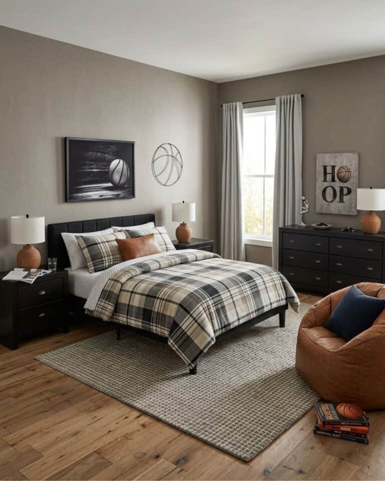 Teen Boys Basketball Bedroom Decor