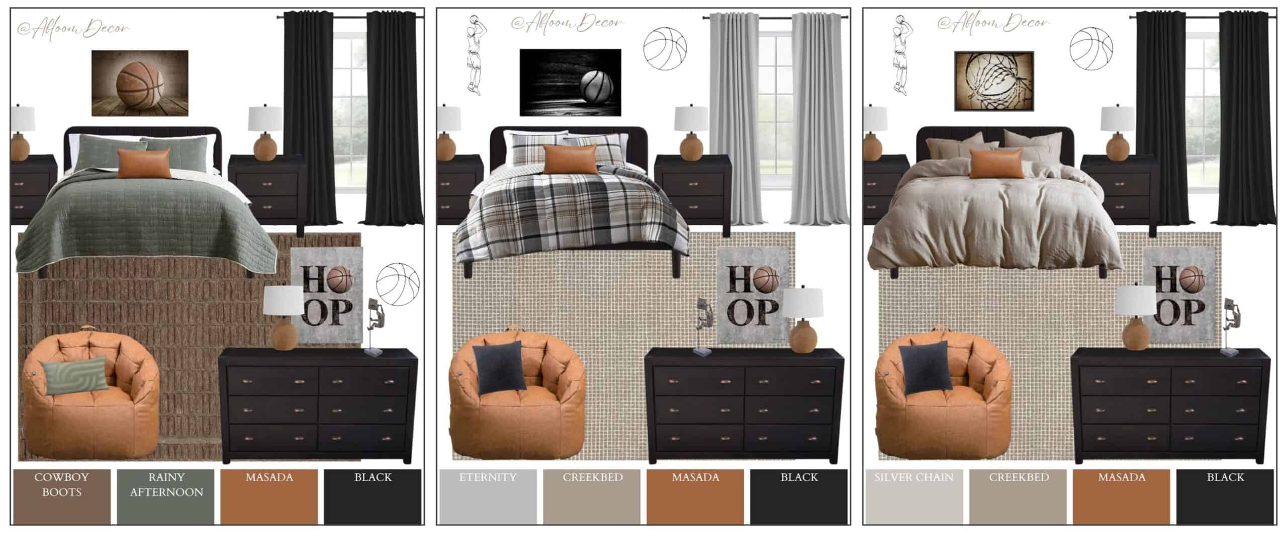 Teen Boys Basketball Bedroom Decor