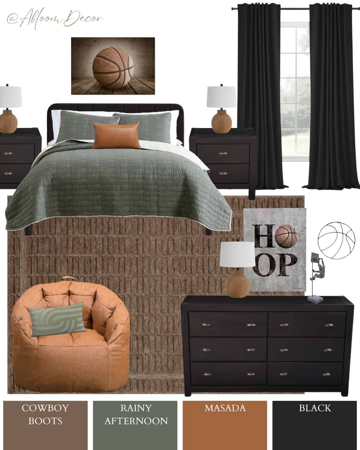Teen Boys Basketball Bedroom Design 2