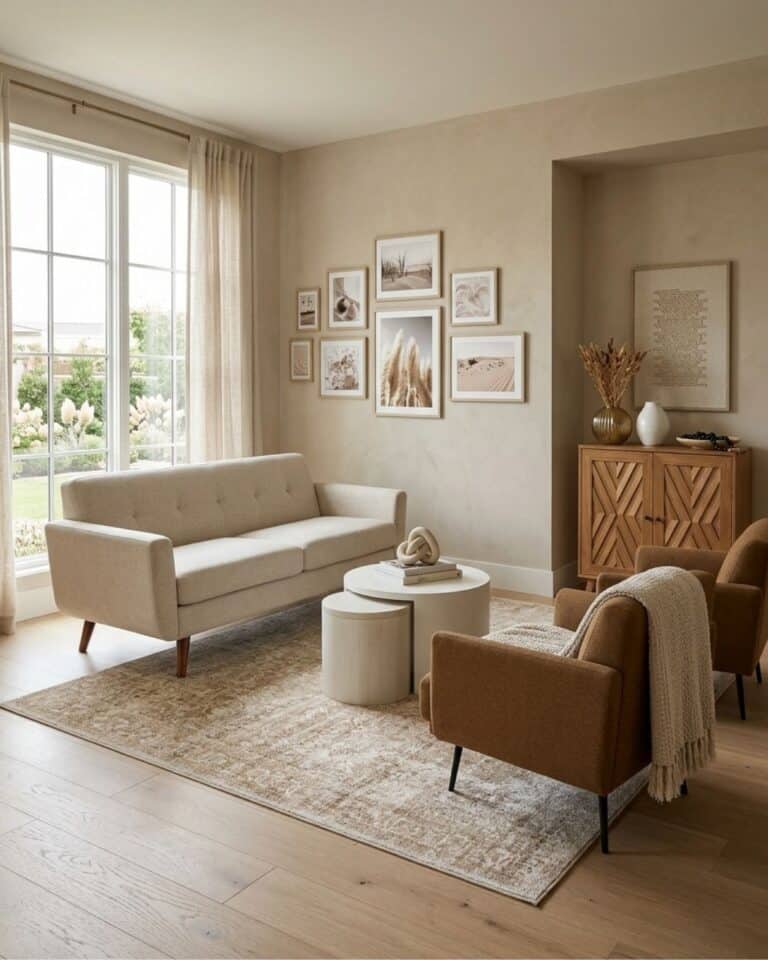 Warm Neutral Small Living Room Designs