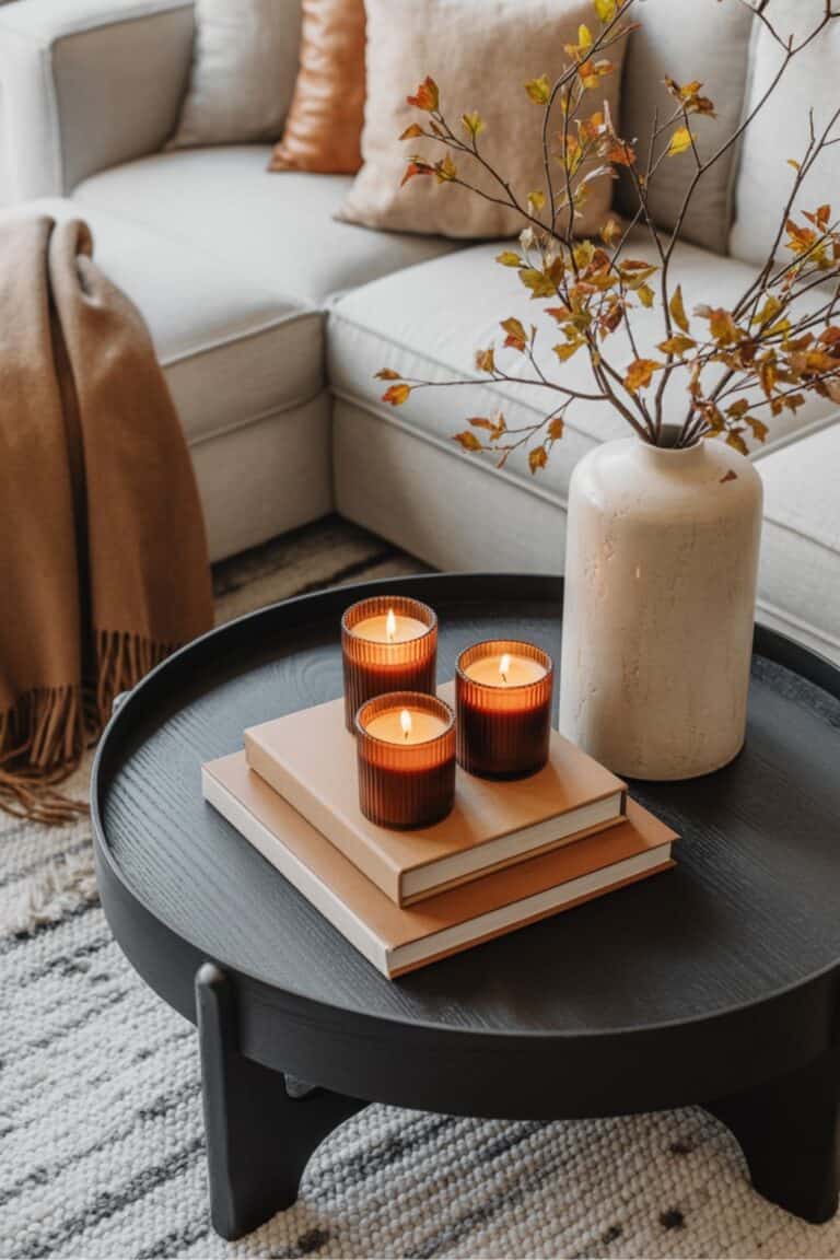 Cozy Fall Coffee Table Decor Ideas