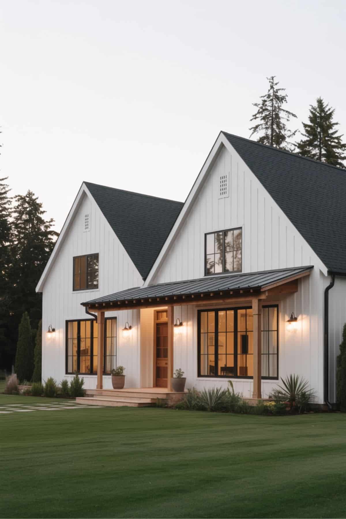 Gable Rooflines and Natural Wood Details