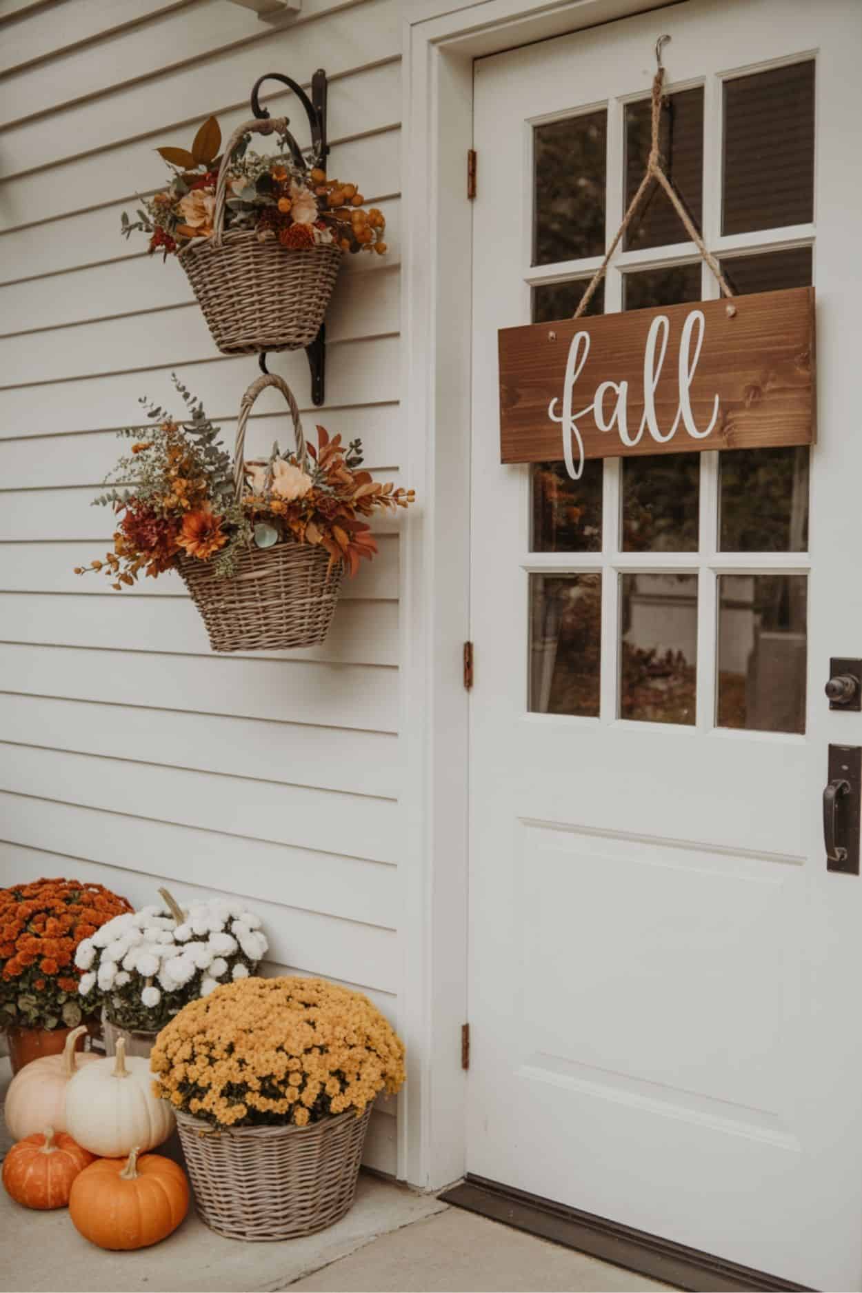 Hanging Baskets and a Fall Welcome