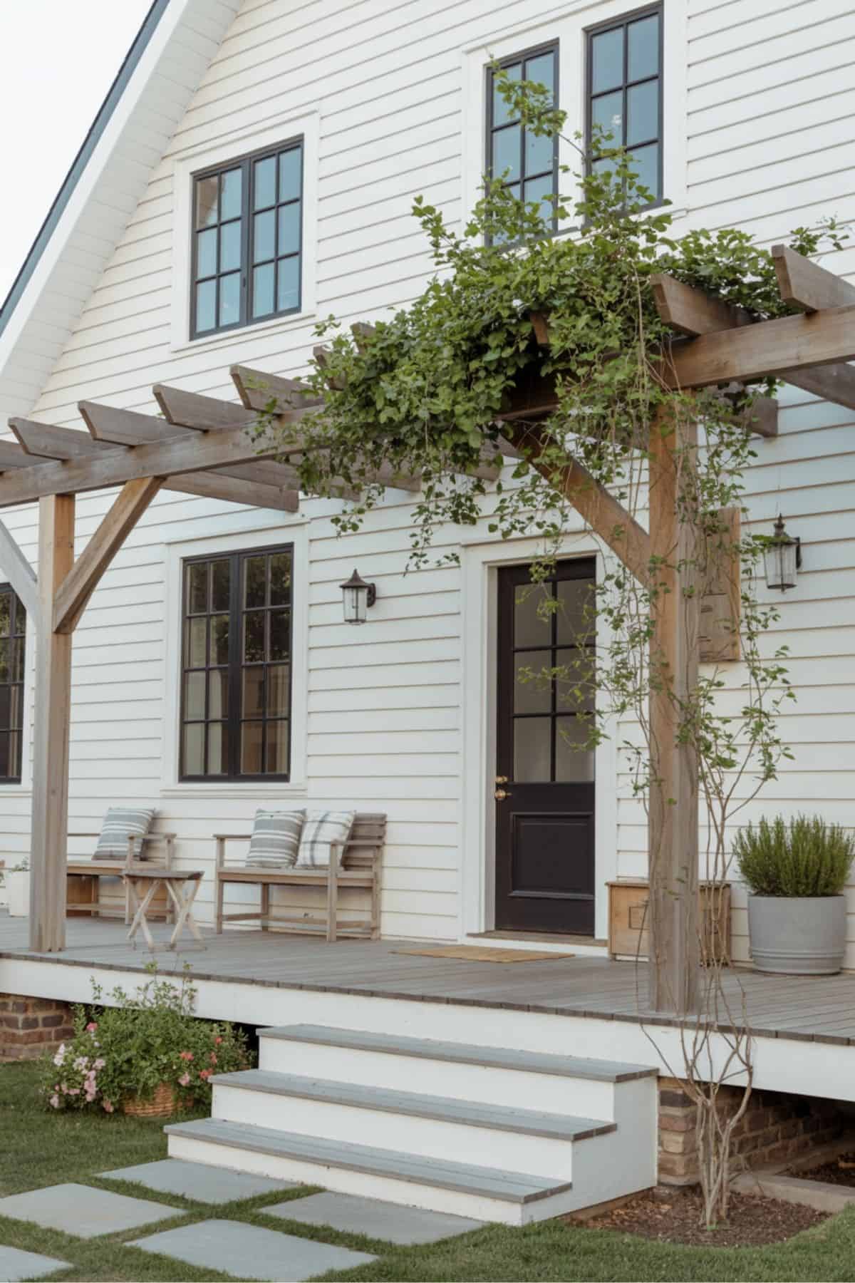 Inviting Porch with a Touch of Greenery