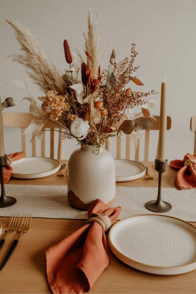 Dried Florals & Burnt Orange Napkins