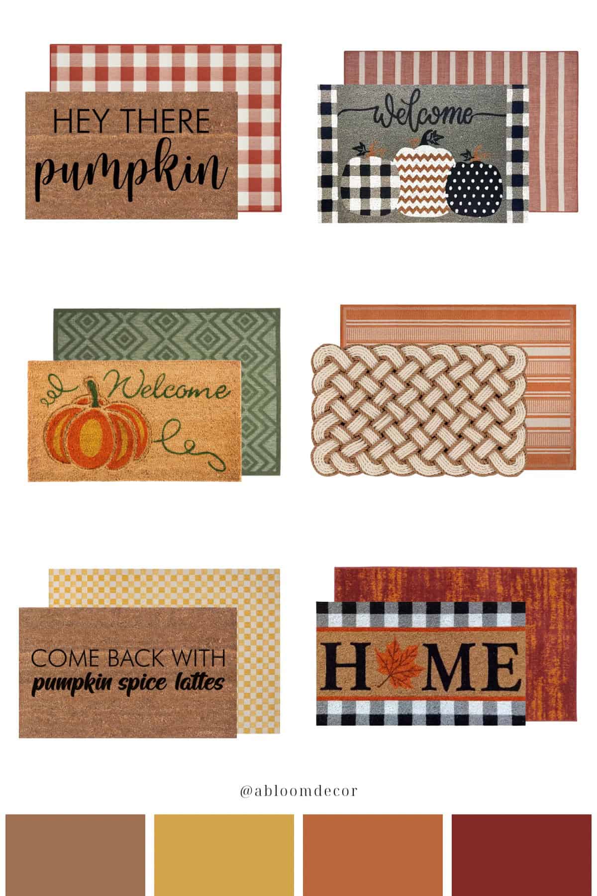 Layered doormats for fall