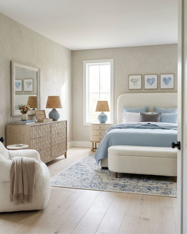 Calming Blue Tween Girl Bedroom Design