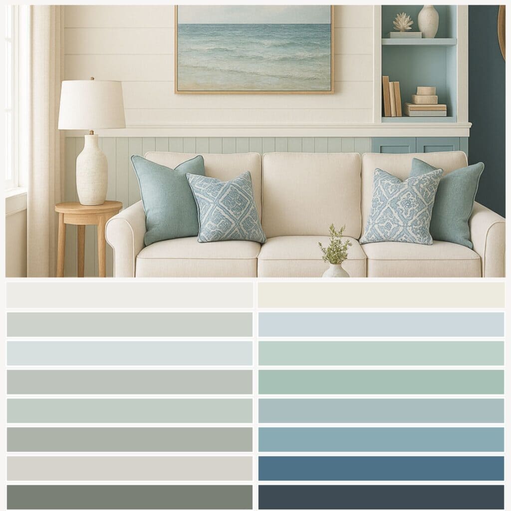 coastal whole house color palette