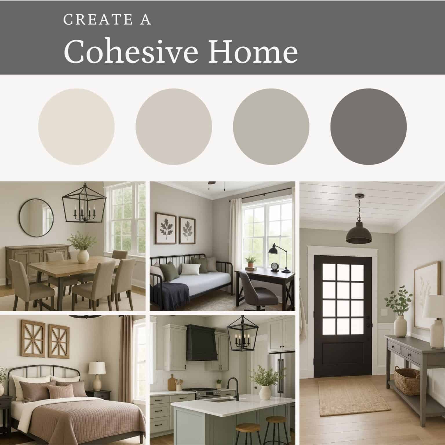 Modern Farmhouse Whole House Color Palette - Abloom Decor