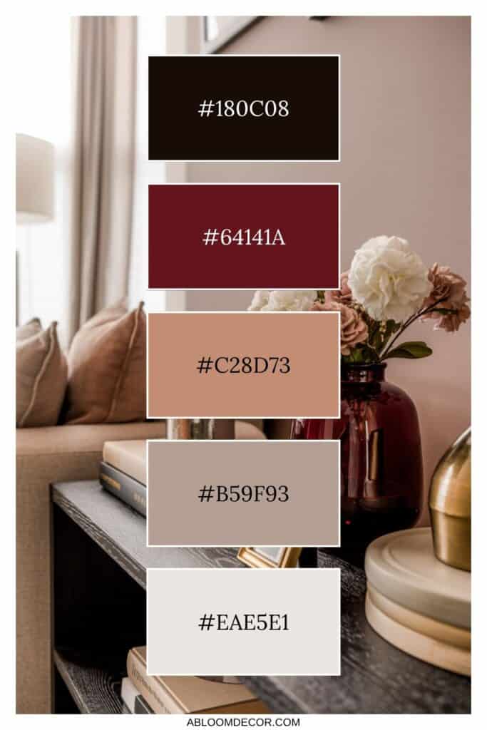 burgundy color palette hex codes
