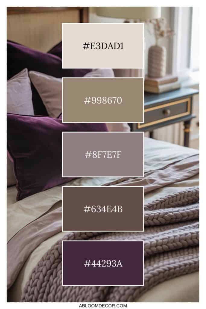 Dark Plum Color Palette hex codes