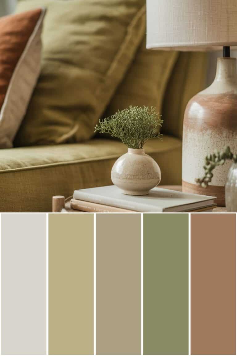 Earth Tone Green Color Palette for a Calm, Cozy Home