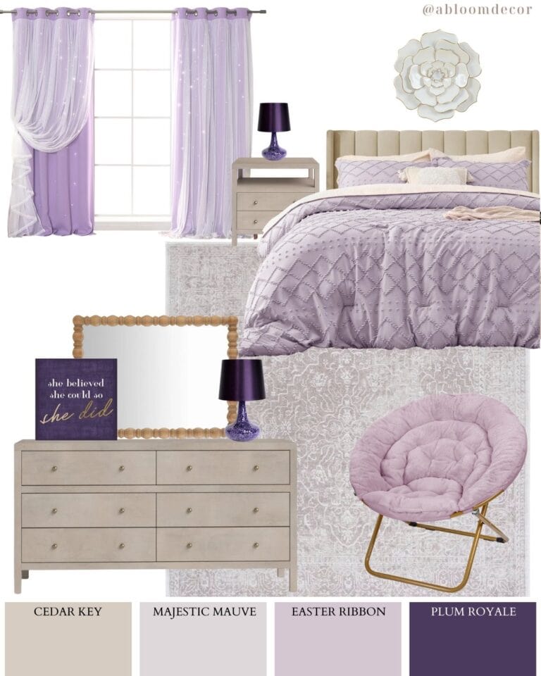 Dreamy Purple Tween Girl Bedroom Design