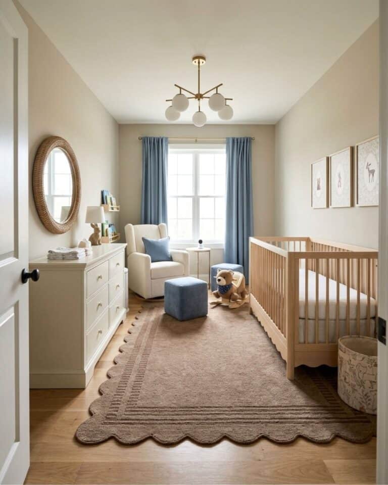 Baby Blue Woodland Nursery Design