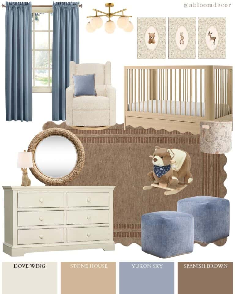 Baby Blue Woodland Nursery Design
