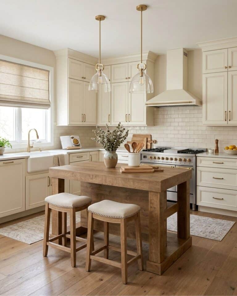 Neutral Modern Farmhouse Kitchen Design