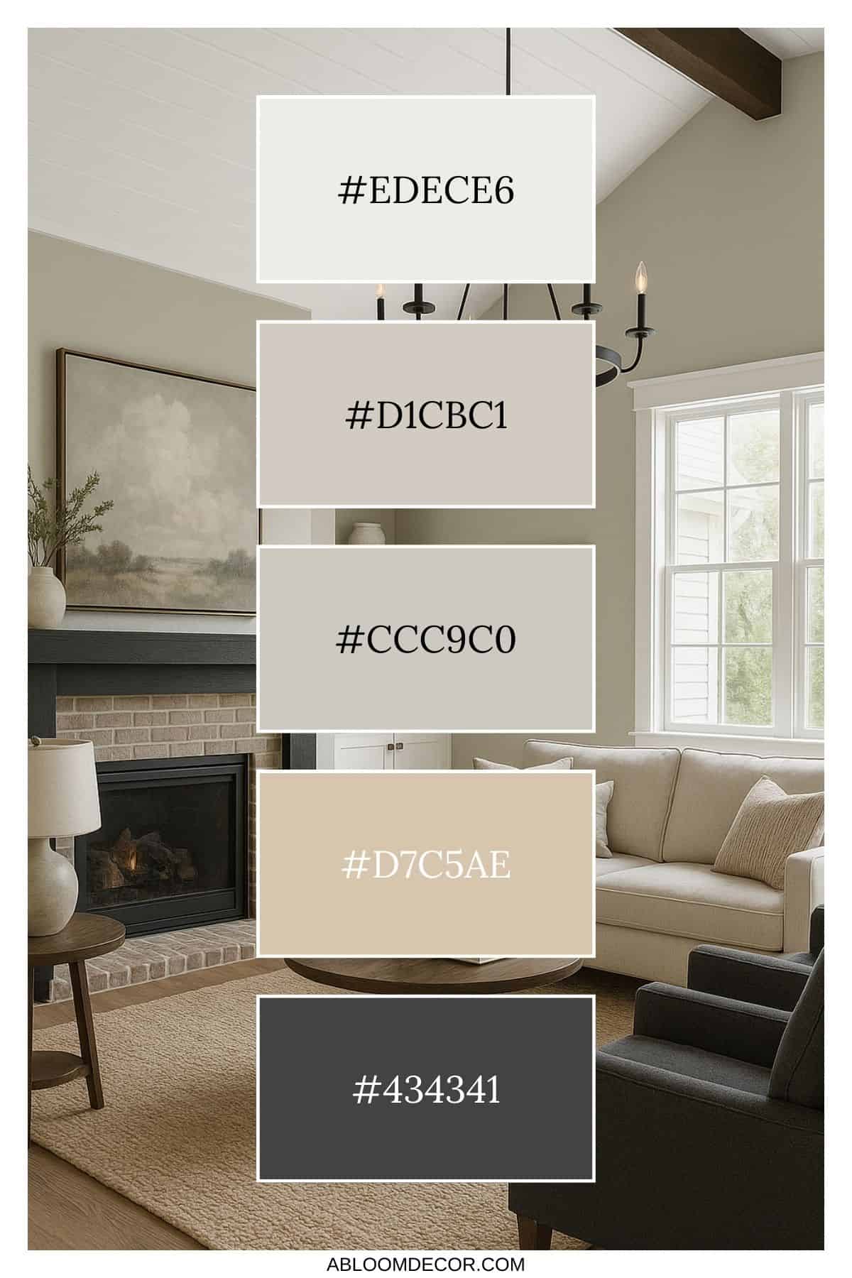 Home Color Code Modern Farmhouse Living Room Paint Color Ideas
