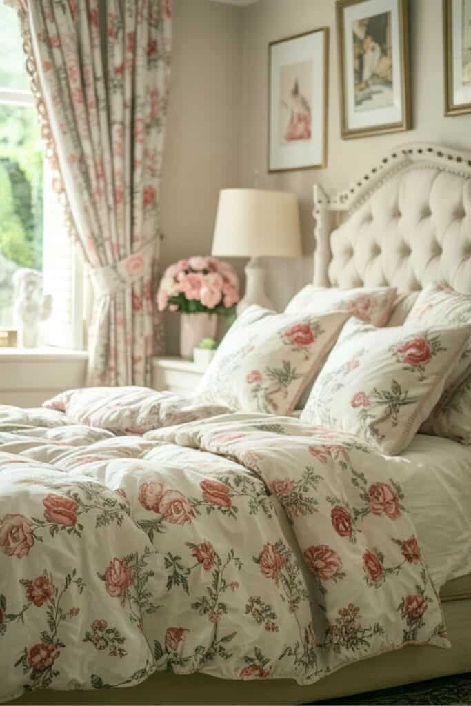 grandmillennial bedroom idea