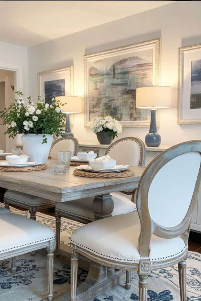 grandmillennial dining room idea